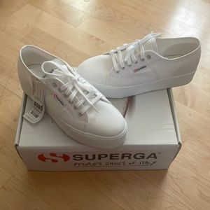 NWT Superga white platform sneakers